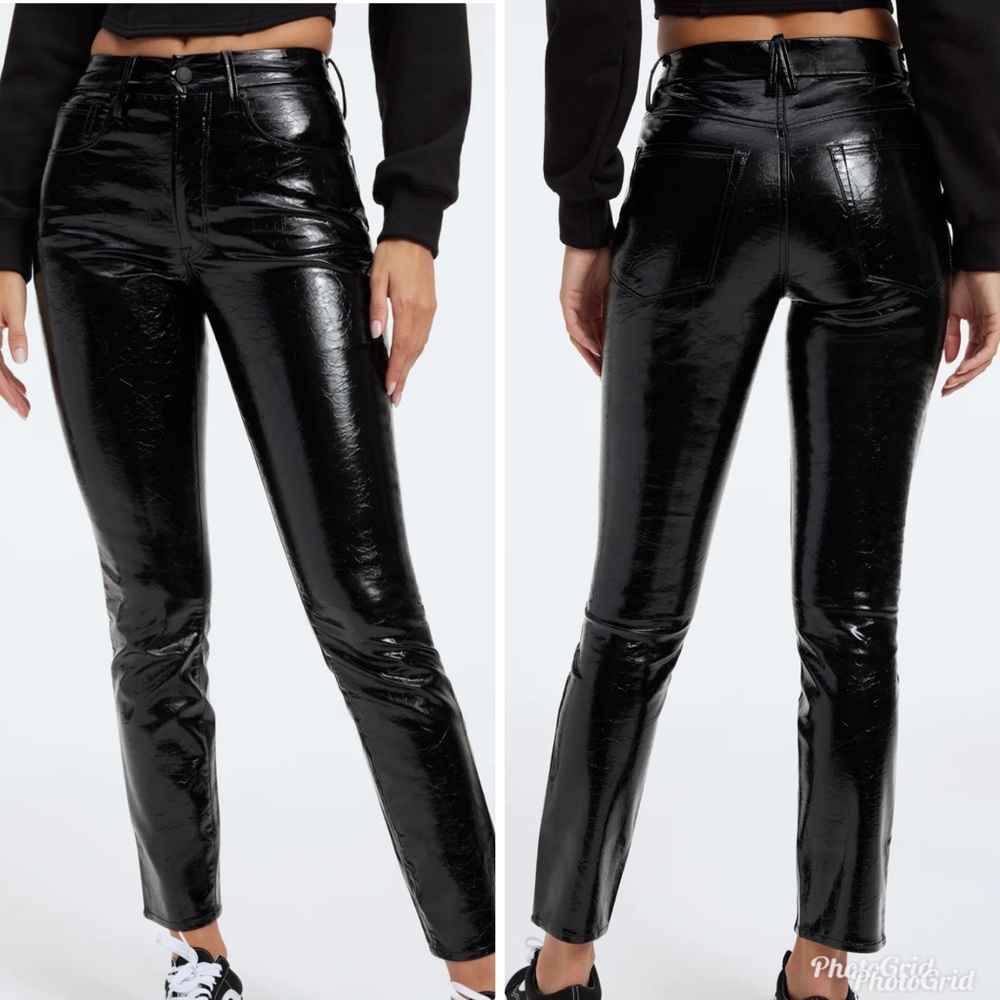 Good American Faux Leather Pants size 6